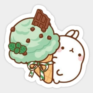 Mint Chocolate Molang Sticker